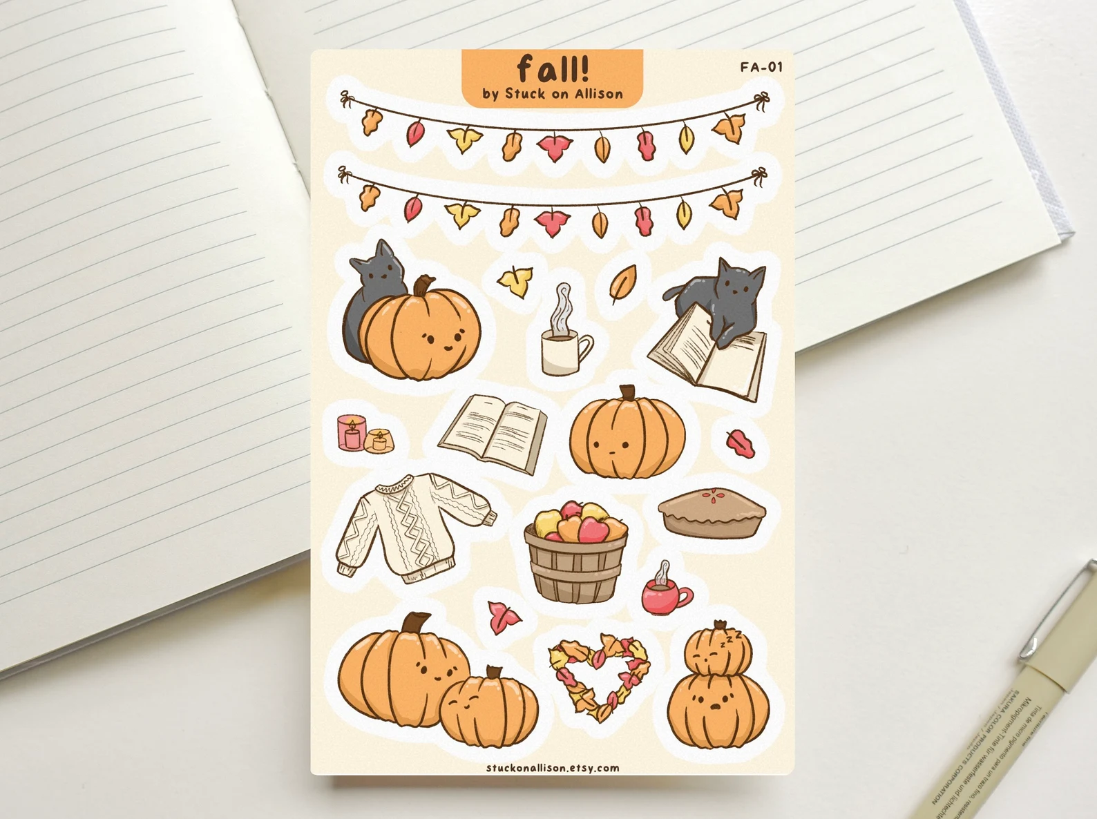 Fall sticker sheet